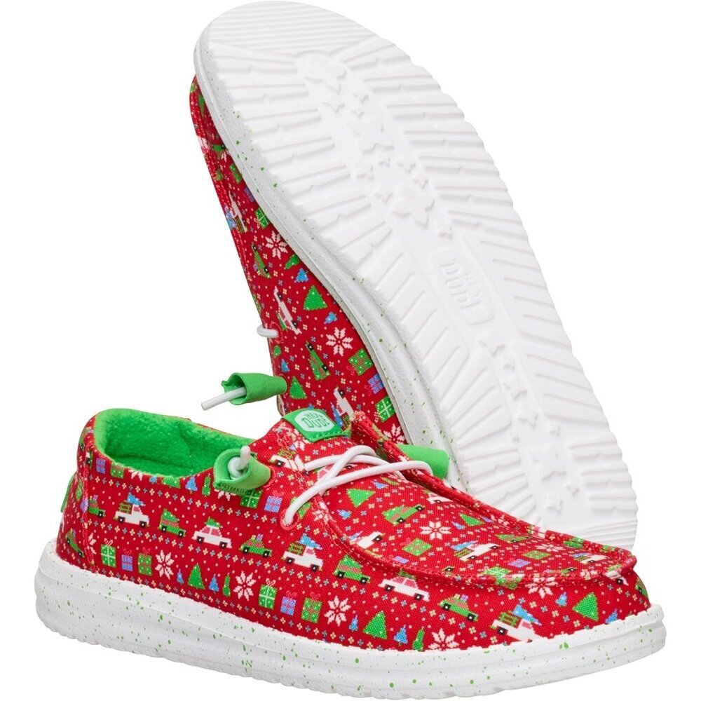 Women's Holiday Slip-On Loafers Textile Cotton Casual Shoes Size 8 - Picture 3 of 9